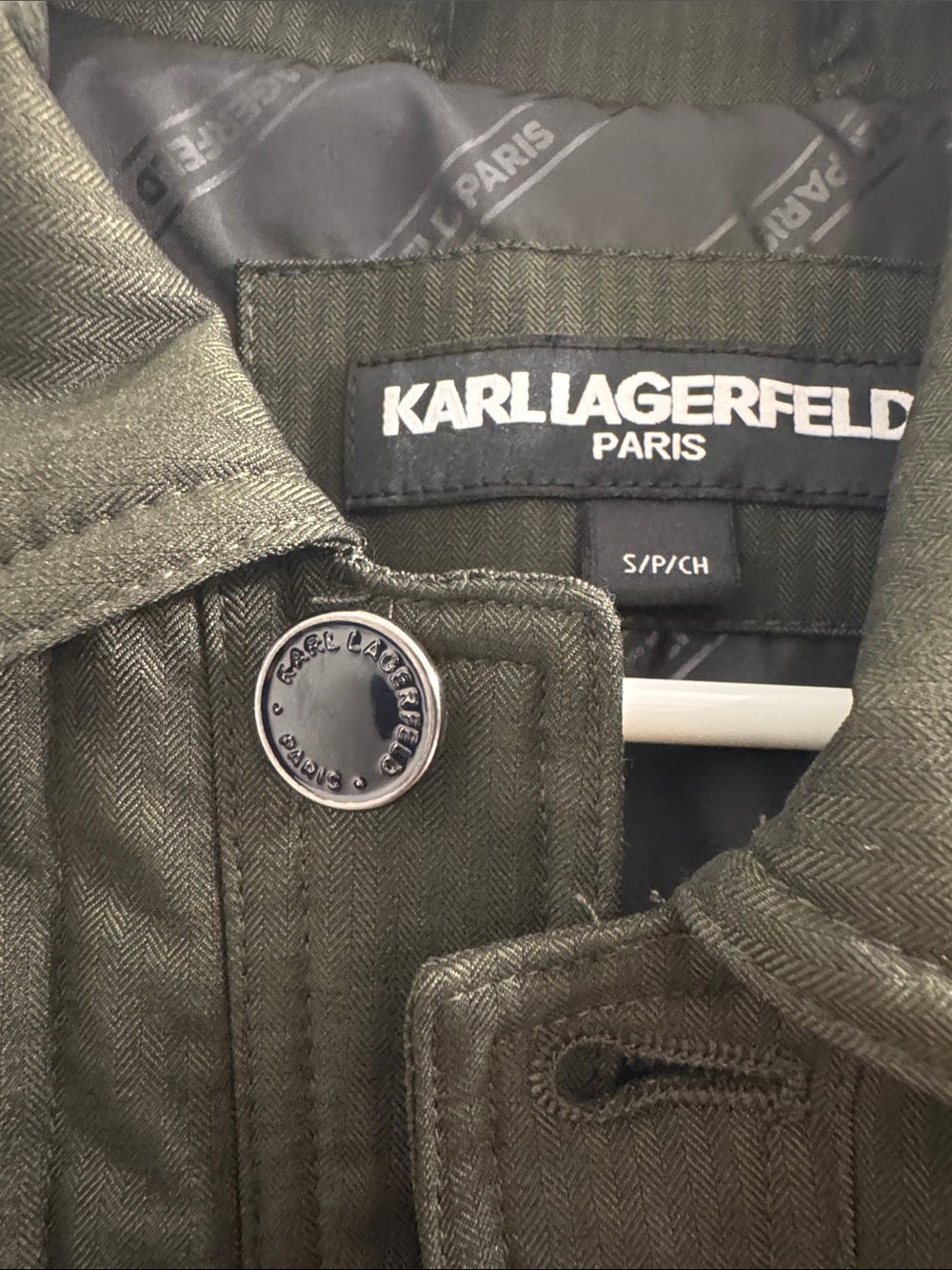 Men’s Karl Lagerfeld Olive Quilted Lightweight Jacket